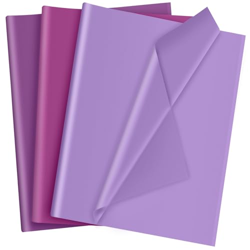 30 Sheets Purple Tissue Paper for Packaging Gift Bags Decoration Gift Wrap Tissue Paper Bulk Sheets for Weddings Birthday DIY Project Birthday Wedding Halloween Christmas Gift Wrapping Crafts Decor