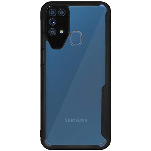 Image of Soft Shockproof Clear Case Air Cushion Hybrid Cover for Samsung Galaxy M31 Prime / M31 / F41 - Black