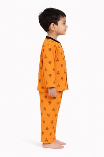 Image of 3BROS BodySuit /Dress for Boys /Girls Full Pajama & Casual Full Sleeves Night Suit Top Combo Kids Set