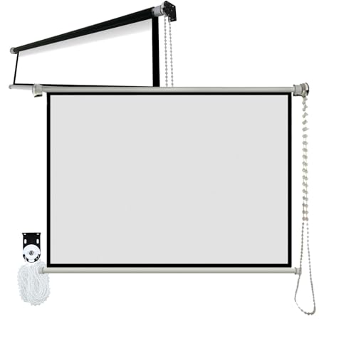Elektrische Projektionsleinwand, tragbare Projektionsleinwand 16:9/4:3, Größe: 60–150 Zoll, weiter Betrachtungswinkel, einfache Installation, für Film- und...
