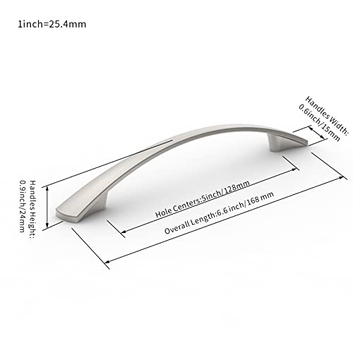 FURNIWARE Pack of 10 Cabinet Pulls, Zinc Alloy Drawer Pulls, Hardware Modern Kitchen Cabinet Door Handles - Image 4