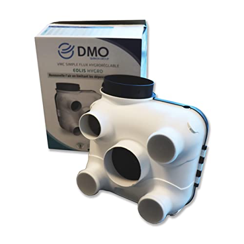 Caisson VMC Hygroréglable simple flux EOLIS Autogyre pour maison équipée d'une cuisine jusqu'à 4 sanitaires - Usage domestique - Renouvellement air d'habitation - Fabrication française