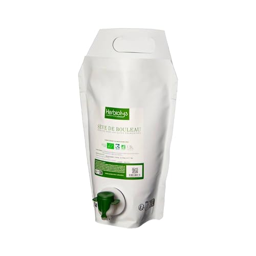 Sève de Bouleau Bio 1,5 L avec Jus d’Argousier Bio, Complément Alimentaire Liquide, Poche Recyclable, Récoltée dans les Alpes Françaises