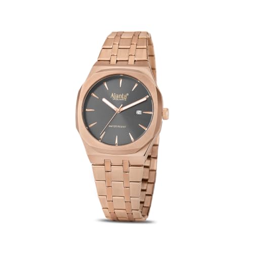Image of Ajanta Quartz Vertex Dial Stainless Steel Date Display Watch for Men