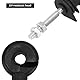 QWORK® 25x Ringisolator für Weidezaun | Metrisches Gewinde 6mm x 36mm | für Draht bis 10mm Durchmesser