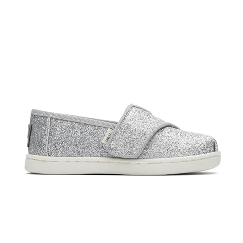 Mocassin plat fille TOMS Tiny Glitter Alpargata en toile