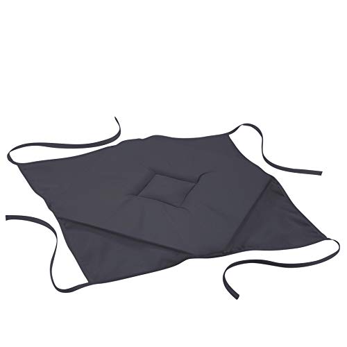 Douceur d 'Intérieur Essentiel Polyester Seat Cushion with 4 Flaps 36 x 36 cm Béton