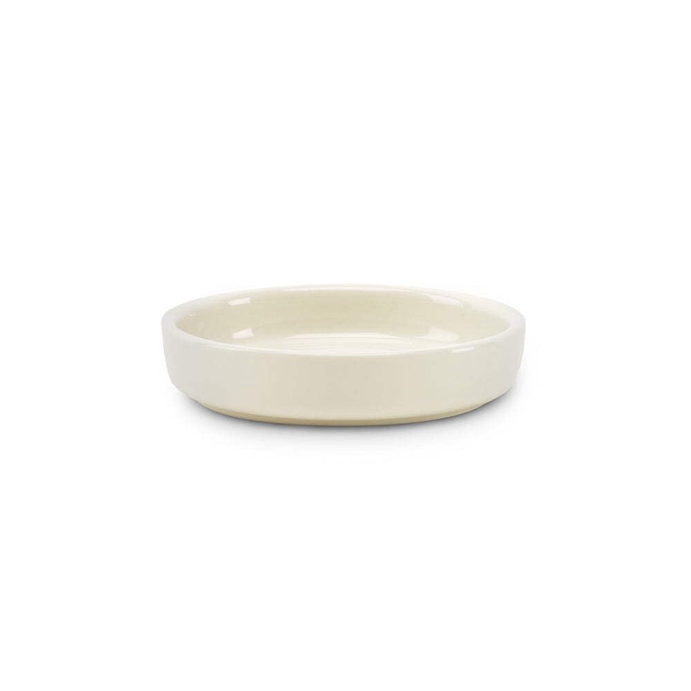 Scruffs Icon Stoneware Pet Food and Water Saucer Bowl 13 cm x 13 cm x 3.5 cm Cream