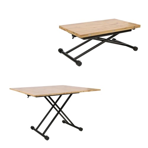 MerkaHome - Mesa de Centro elevable hidráulica Extensible 100x57 cm Keller