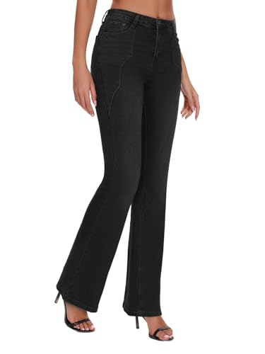 Women's High Waisted Jeans Straight Leg Casual Denim Pants3