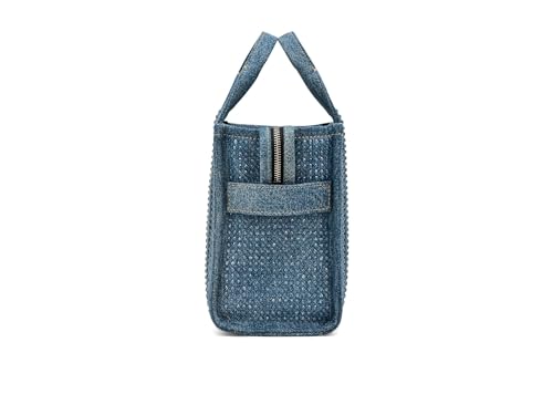 Bolso pequeño tote en denim cristal de mujer miniatura 5