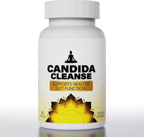 Genérico Candida Cleanse - Soporte de intestino y Colon - 60 cápsulas - Soporte de levadura de...