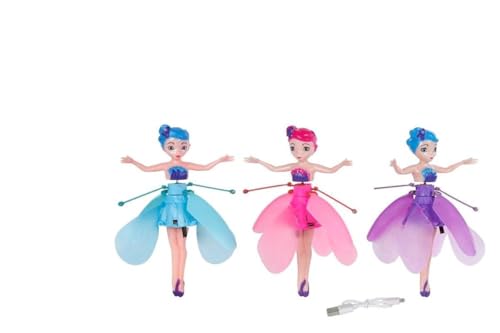 Poupée fée volante Glamour 16,5 cm Jouet magique rechargeable par USB