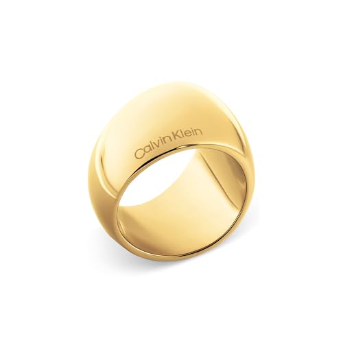 Calvin Klein Ring für Damen Kollektion MODERN PURITY aus Edelstahl und Gelbgold-beschichtung - 35000834E