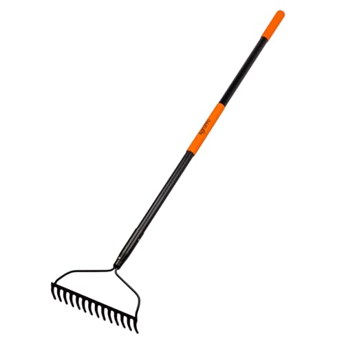 AgroPro Garden Rake for Lawn Heavy Duty