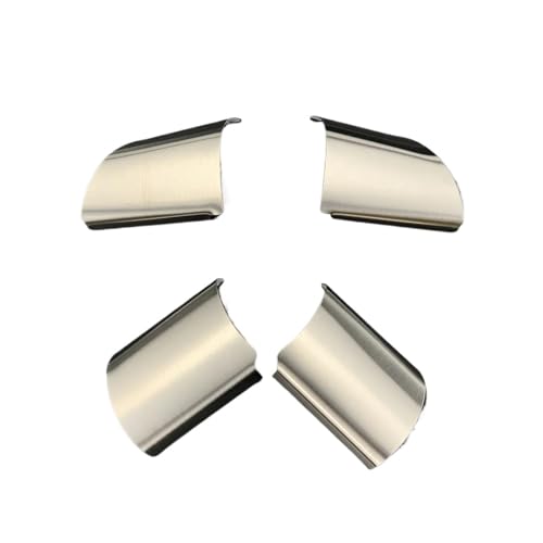 MKVAXR 4 pegatinas decorativas for volante de acero inoxidable, for Ford, For Focus 2 MK2 2005-2011, For KUGA, For C-MAX Auto Accessories Accesorio con emblema para el centro de la rueda(Silver)