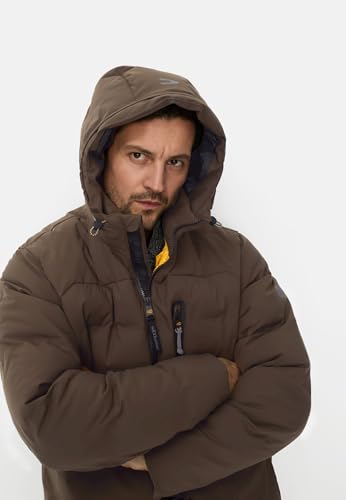 camel active Herren wasserdichte und Winddichte Regenjacke | Übergangsjacke Dunkelbraun, menswear-66 – Ansicht 5