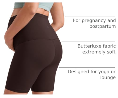 Image of CRZ YOGA Maternity Biker Shorts 6 inch | Butterluxe, Extremely Soft, Gentle Compression, Yoga, Super High Rise, U-shaped Belly, Pregnancy and Postpartum