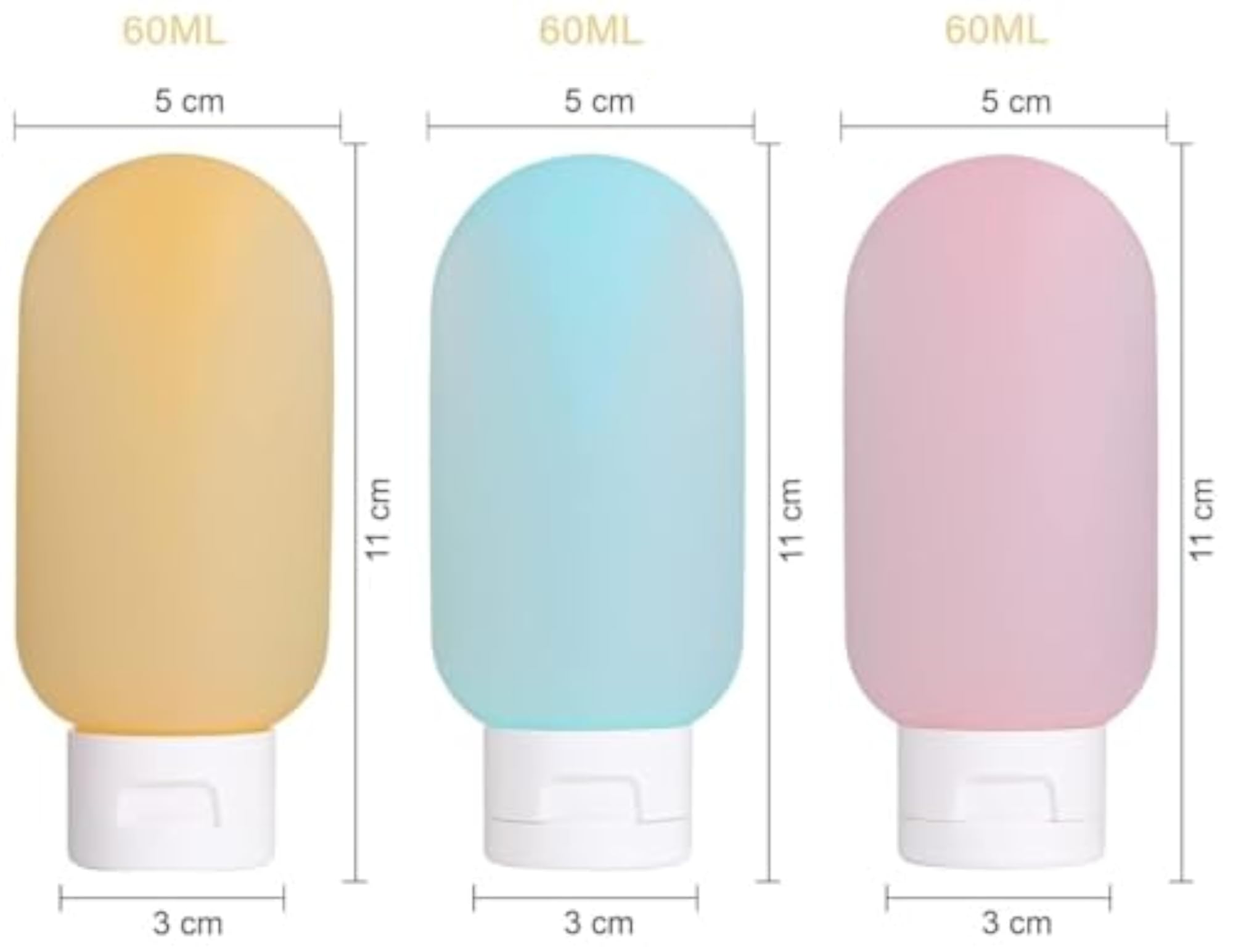 Travel Bottles Set for Toiletries, Leak-Proof Plastic Containers