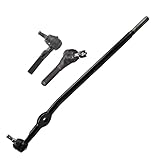PartsW 3 Piece Kit Inner & Outer Tie Rod Ends with Center Drag Link