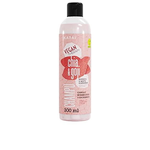 Champú Katai Chia & Goji Pudding 300ML: Nutrición Vegana para Cabellos Sensibles. Elimina el Frizz con Formulaciones Naturales Certificadas. ¡Suavidad sin Sulfatos ni Parabenos!