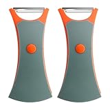 Gemüse Schälere 2PCS 2 in 1 Edelstahl-Obstschäler mit Julienne-Funktion und PP-Griffhandwerkssparungswerkzeugen für Zuhause