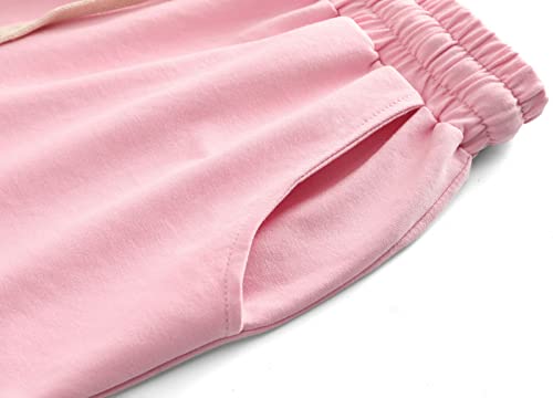 How'on Womens Drawstring Shorts Summer Elastic Waist Casual Shorts Running Athletic Shorts With Pockets Pink M #TOP3