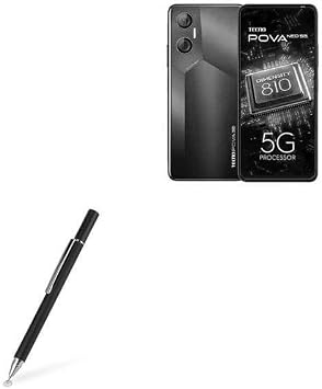 BoxWave Stylus Pen Compatible with Tecno Pova Neo 5G - FineTouch Capacitive Stylus, Super Precise Stylus Pen - Jet Black