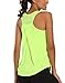 Aeuui Womens Workout Tops for Women Racerback Tank Tops Mesh Yoga Shirts Athletic Running Tank Tops Sleeveless Gym Clothes Fluorescent Yellow