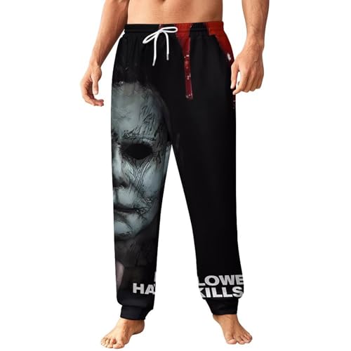 Men's Athletic Pants Halloween Michael Myers Lightweight Lounge Casual Pants for Womens Relaxed Fit Sweatpants