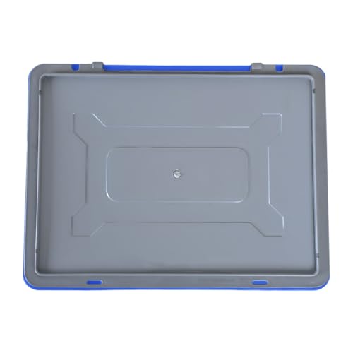 Image of 400x300x120 MM Multipurpose Plastic Crate Plastic Crate with Lid, with LidHeavy Duty Blue Portable Crates for storage | PACK OF 1 PCS