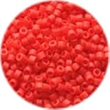 Miyuki Delica 11/0 Cylinder Seed Beads - Matte Op Vermillion Red - DB0757 5 grams