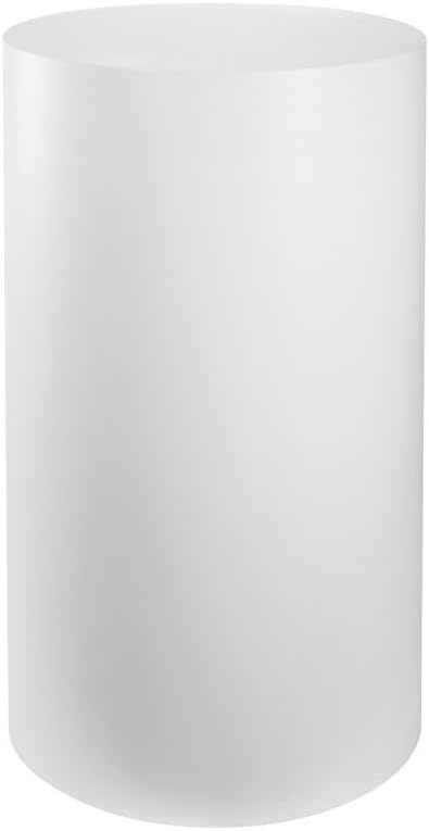 shopPOPdisplays White Round Wood Display Pedestal - Art Galleries, Retail Displays, Trade Shows, Events - 200 lb. Capacity (14" D x 30" H)