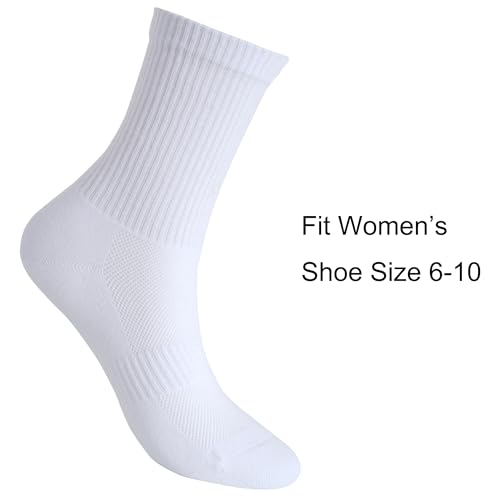 Image of Womens Anti Odor Seamless Breathable Moisture Wicking Cotton Ankle /Crew Running Hiking Dress Socks,Size 6-10