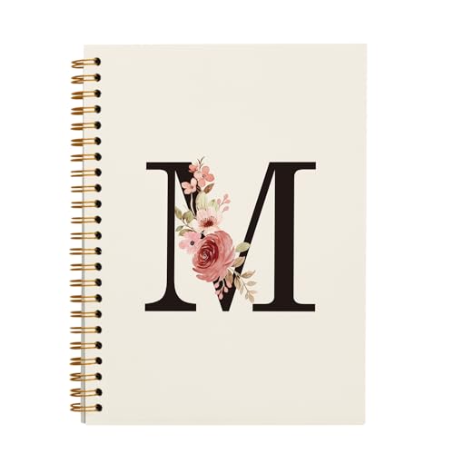 Personalized Initial Letter M Notebook, Custom Notebook for Schoo...