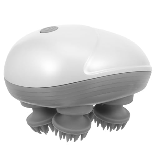 TIDTALEO Massaggiatore Elettrico Portatile per Capelluto Dispositivo Ergonomico con Testa Massaggiante Sicura Sollievo da Affaticamento e Uso Versatile per Casa e Salone Materiali Naturali