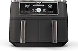 Ninja DZ401 Foodi 6-in-1 10-qt. 2-Basket Air Fryer with DualZone Technology, Grey (Renewed) AD350CO
