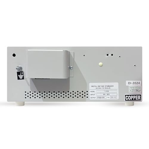 Image of daikcell 7.5KVA Copper 90V-300V Heavy Duty Mainline Voltage Stabilizer for Home - 6000W (30 Amps Load) for Single Phase with 5 Year Warranty - DSR026 - Gray