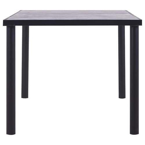 Gecheer Black and Concrete Grey Contemporary Dining Table with Metal Frame - 180cm x 90cm x 75cm Model281860 - Image 4