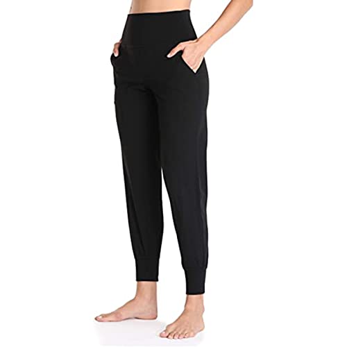 High Waist Yoga Pants For Ladies, Teengirls Running Leggings With Pockets Solid Color Casual Exercise Capris Pants Athletic Tights #TOP5