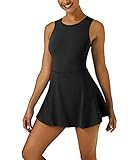 IDOMINATE Women's Workout Exercise Tennis Dress Tennis Golf Dress with Built in Shorts Athletic...