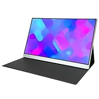 Bewinner Tragbarer Monitor Ultra Slim, 15,6 Zoll FHD 4K IPS Gaming Monitor mit Ledertasche, USB C Monitorbildschirm mit HDMI für Laptop Xbox PS4 PS5 Switch(Schwarz)