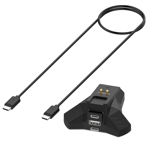 LOKEKE Compatible with Razer Mouse Charger Dock USB Replacement Type C Charger Charging Cable Dock Compatible with Naga Pro,Viper Ultimate,Basilisk Ultimate,Razer DeathAdder V2 Pro(Black)