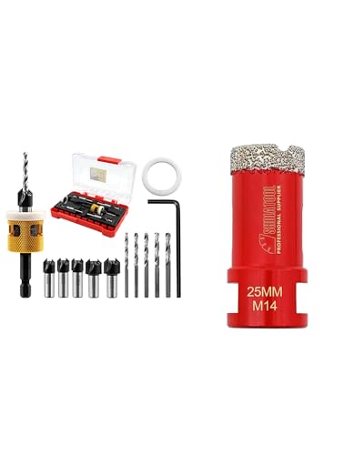 Foret avec fraisoir contre et SHDIATOOL forets diamant 25mm trépans de perçage