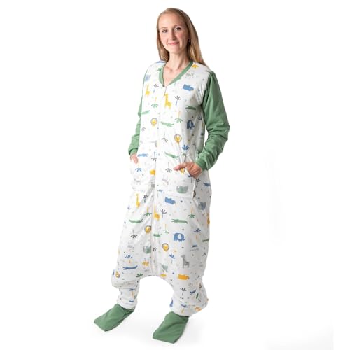 schlummersack Schlafsack mit Füßen für Erwachsene ganzjährig...