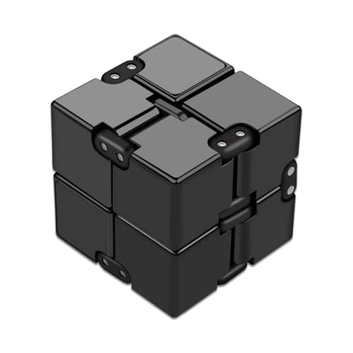 GNALIA Fidget Cubes, 1 Pièce Cube Infini Anti-Stress Noir...