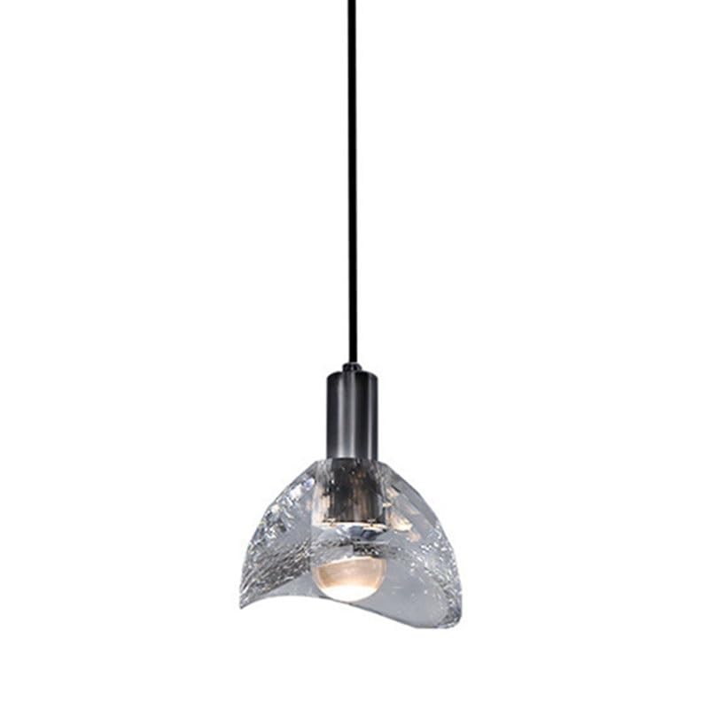 Lustre créatif Crystal monolampe réglable avec base E27
