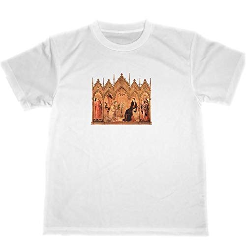 [ＴＵＧＥ９９９９] 受胎告知 シモーネ・マルティーニ ドライ Tシャツ 名画 絵画 グッズ キリスト教