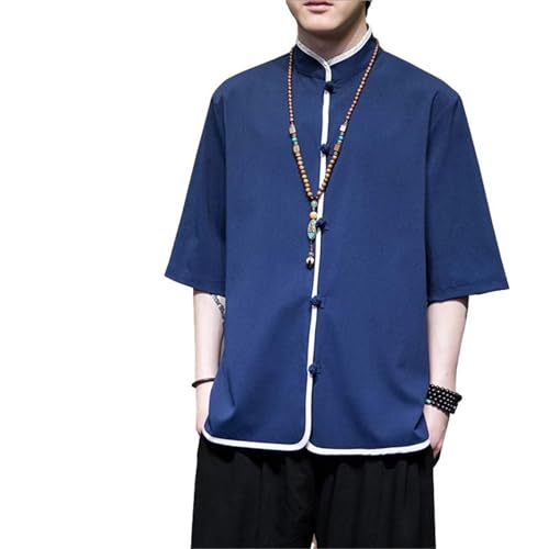 Chemise en lin homme inspiration zen boutons disques le charme d'un été serein