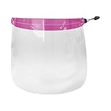 Multi Color Clear Face Shield with Adjustable Headband (10 Shield with 1 Frame) (Pink)
